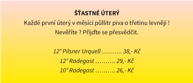 ŠŤASTNÉ ÚTERKY
